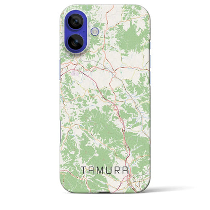 【田村（福島県）】地図柄iPhoneケース（バックカバータイプ）ナチュラル・iPhone 16 Pro Max 用