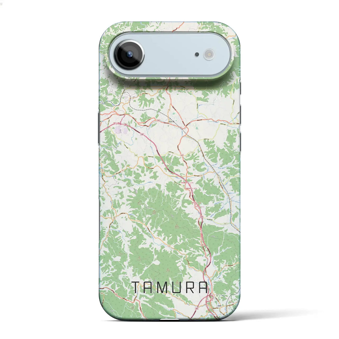 【田村（福島県）】地図柄iPhoneケース（バックカバータイプ）ナチュラル・iPhone 17 Pro Max 用