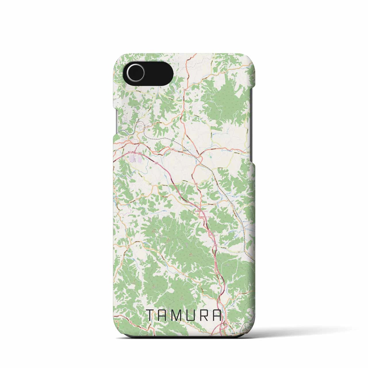 【田村（福島県）】地図柄iPhoneケース（バックカバータイプ）