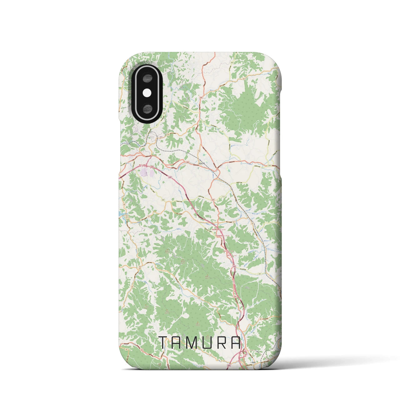 【田村（福島県）】地図柄iPhoneケース（バックカバータイプ）