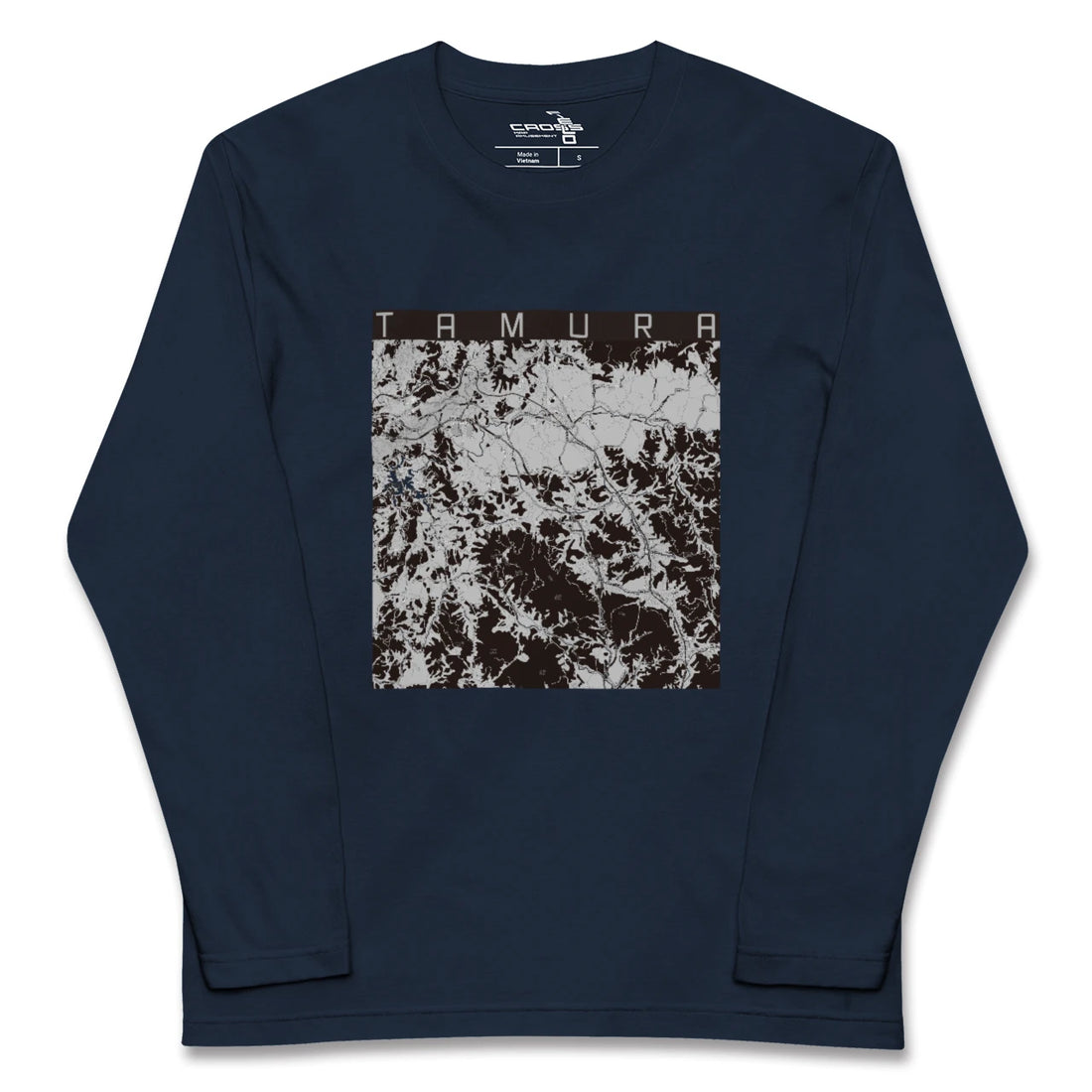【田村（福島県）】地図柄ロングスリーブTシャツ