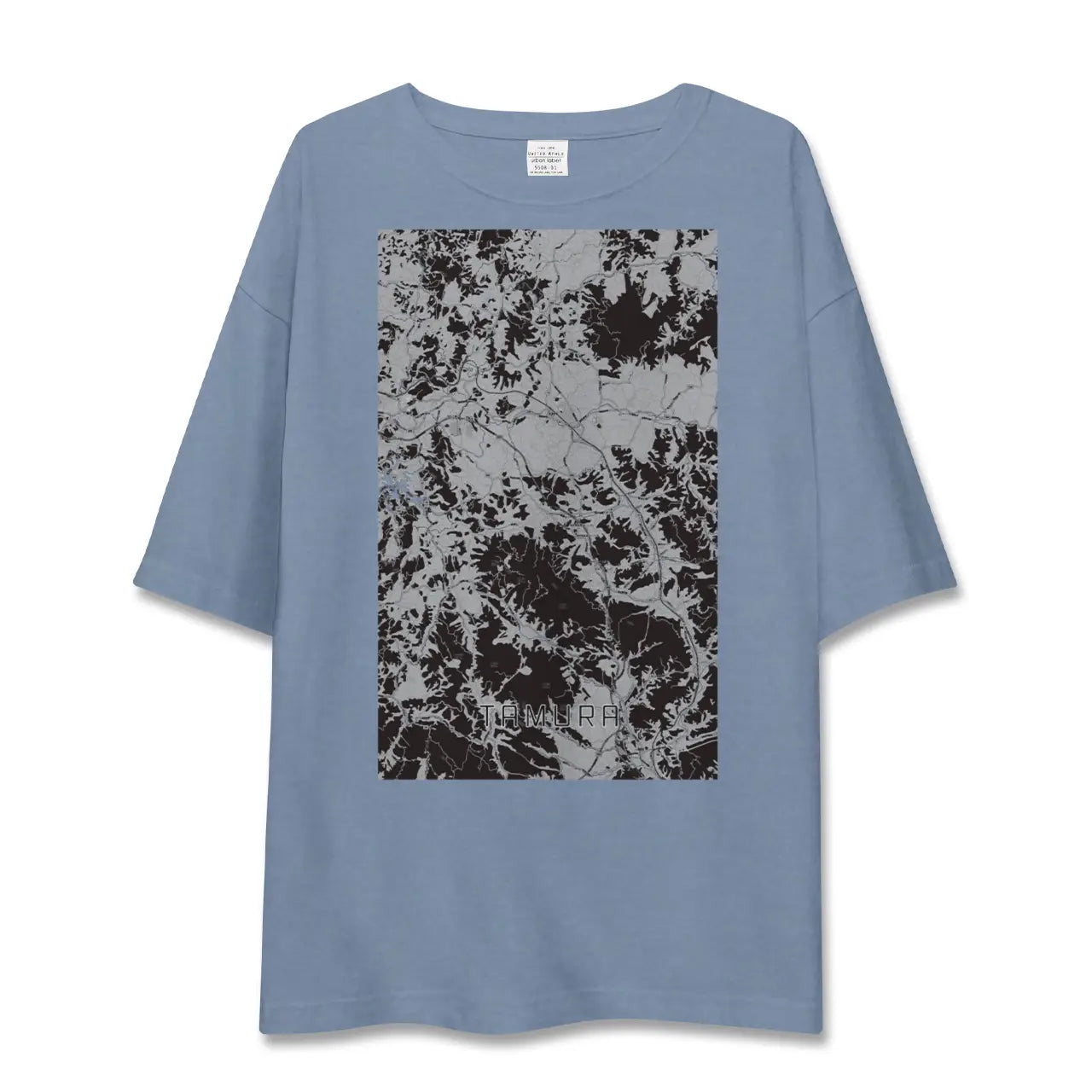 【田村（福島県）】地図柄ビッグシルエットTシャツ