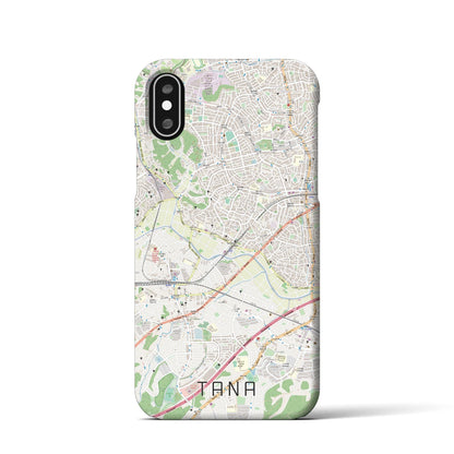 【田奈（神奈川県）】地図柄iPhoneケース（バックカバータイプ）