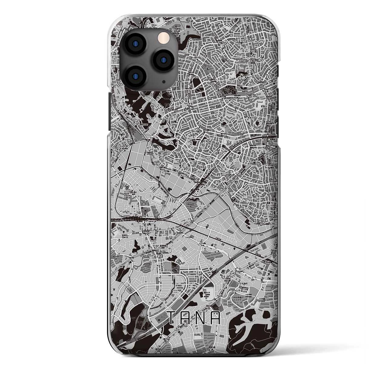 【田奈（神奈川県）】地図柄iPhoneケース（クリアタイプ）