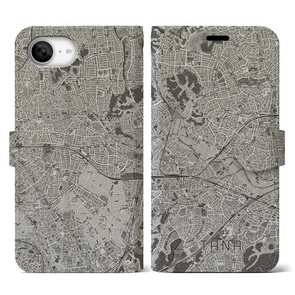 【田奈（神奈川県）】地図柄iPhoneケース（手帳タイプ）