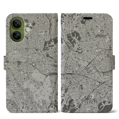 【田奈（神奈川県）】地図柄iPhoneケース（手帳タイプ）