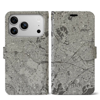 【田奈（神奈川県）】地図柄iPhoneケース（手帳タイプ）