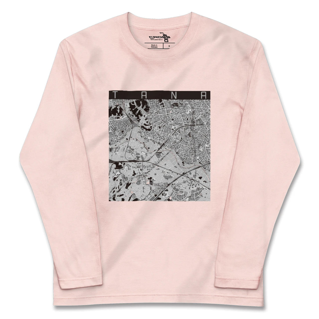 【田奈(神奈川県)】地図柄ロングスリーブTシャツ