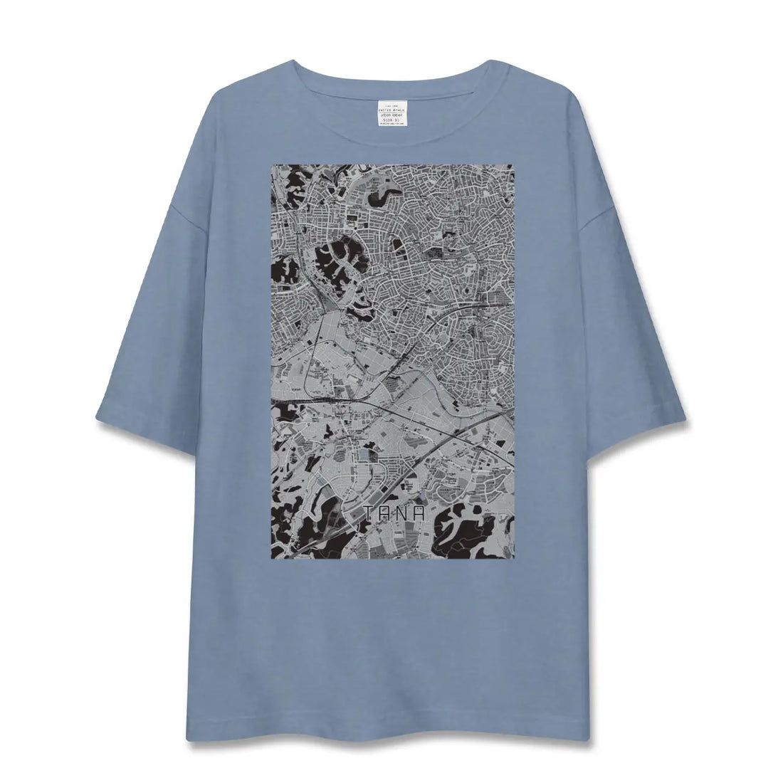 【田奈（神奈川県）】地図柄ビッグシルエットTシャツ