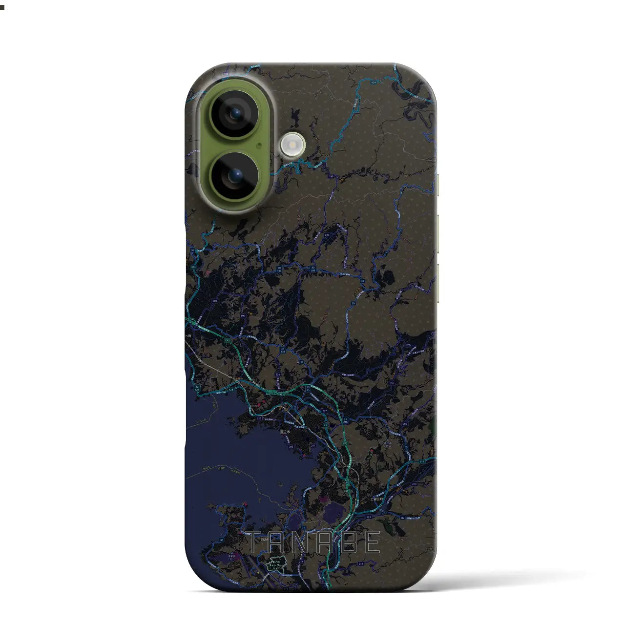 【田辺（和歌山県）】地図柄iPhoneケース（バックカバータイプ）