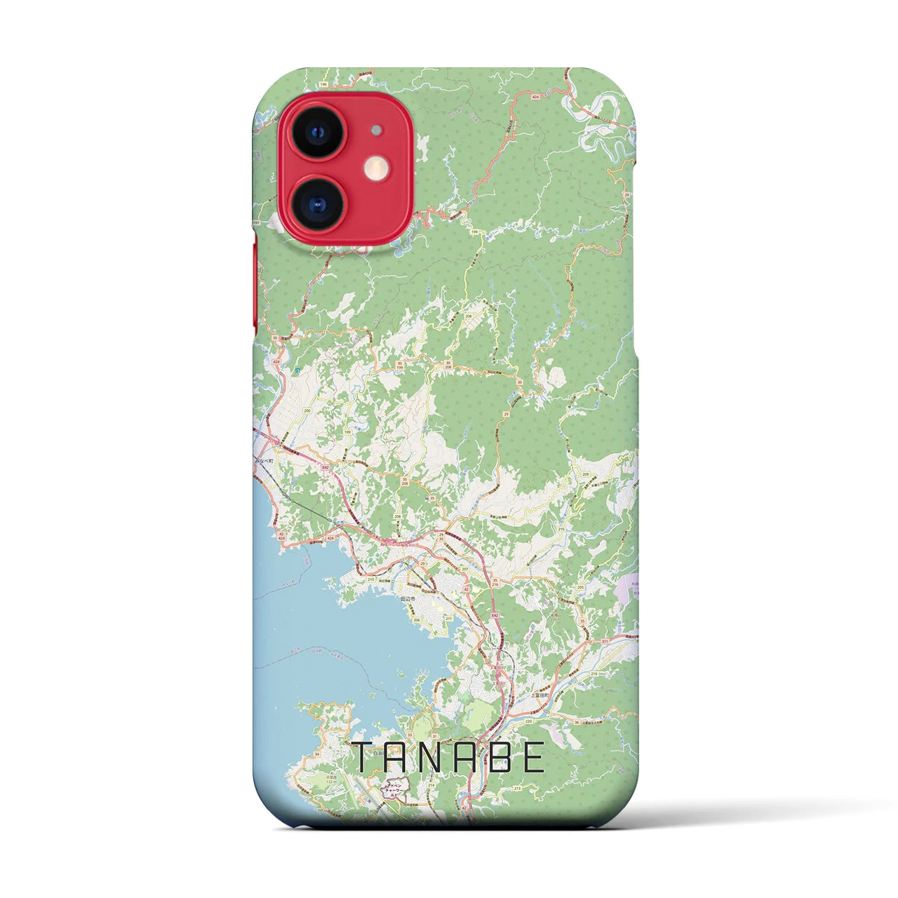 【田辺（和歌山県）】地図柄iPhoneケース（バックカバータイプ）