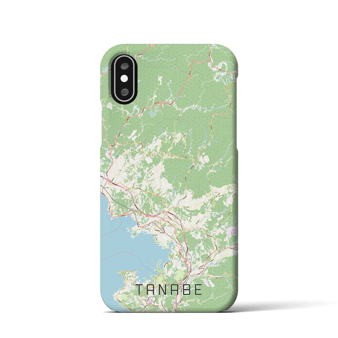 【田辺（和歌山県）】地図柄iPhoneケース（バックカバータイプ）