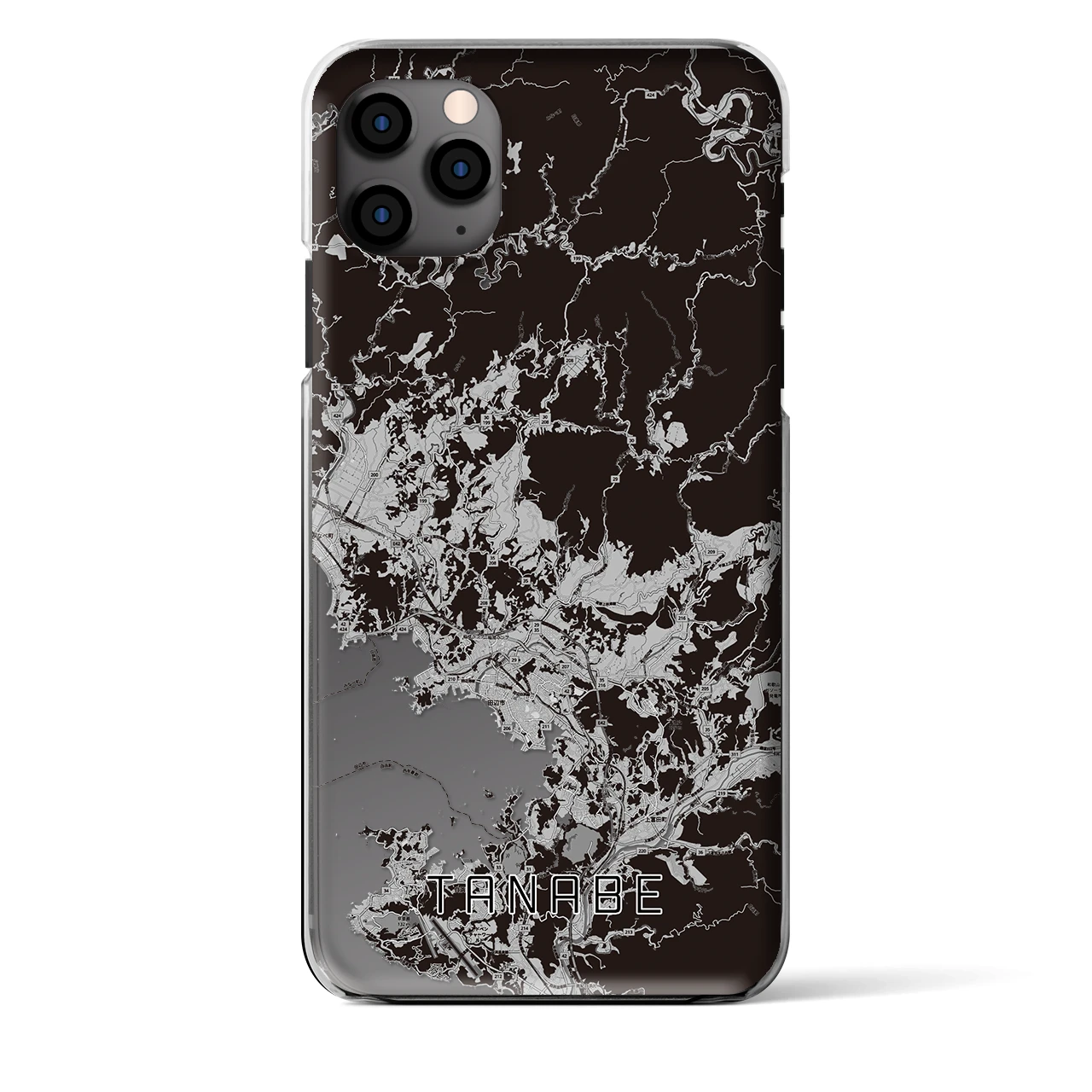 【田辺（和歌山県）】地図柄iPhoneケース（クリアタイプ）