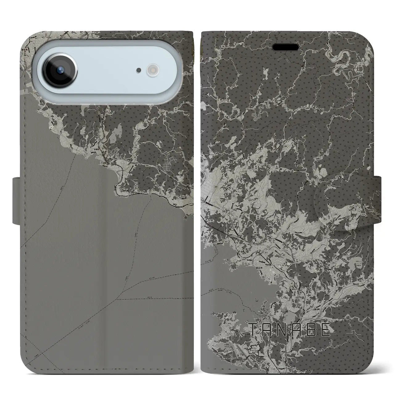 【田辺（和歌山県）】地図柄iPhoneケース（手帳タイプ）