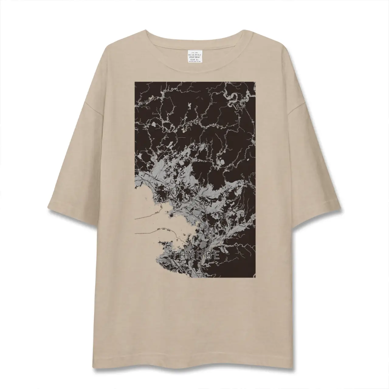 【田辺（和歌山県）】地図柄ビッグシルエットTシャツ