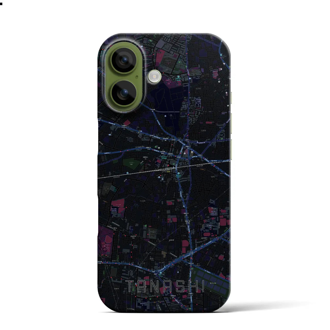 【田無（東京都）】地図柄iPhoneケース（バックカバータイプ）