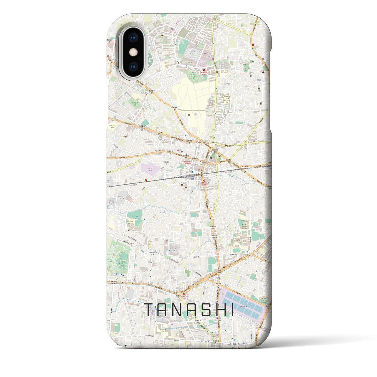 【田無（東京都）】地図柄iPhoneケース（バックカバータイプ）