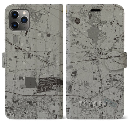 【田無（東京都）】地図柄iPhoneケース（手帳タイプ）モノトーン・iPhone 11 Pro Max 用