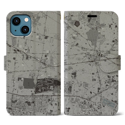【田無（東京都）】地図柄iPhoneケース（手帳タイプ）モノトーン・iPhone 13 用