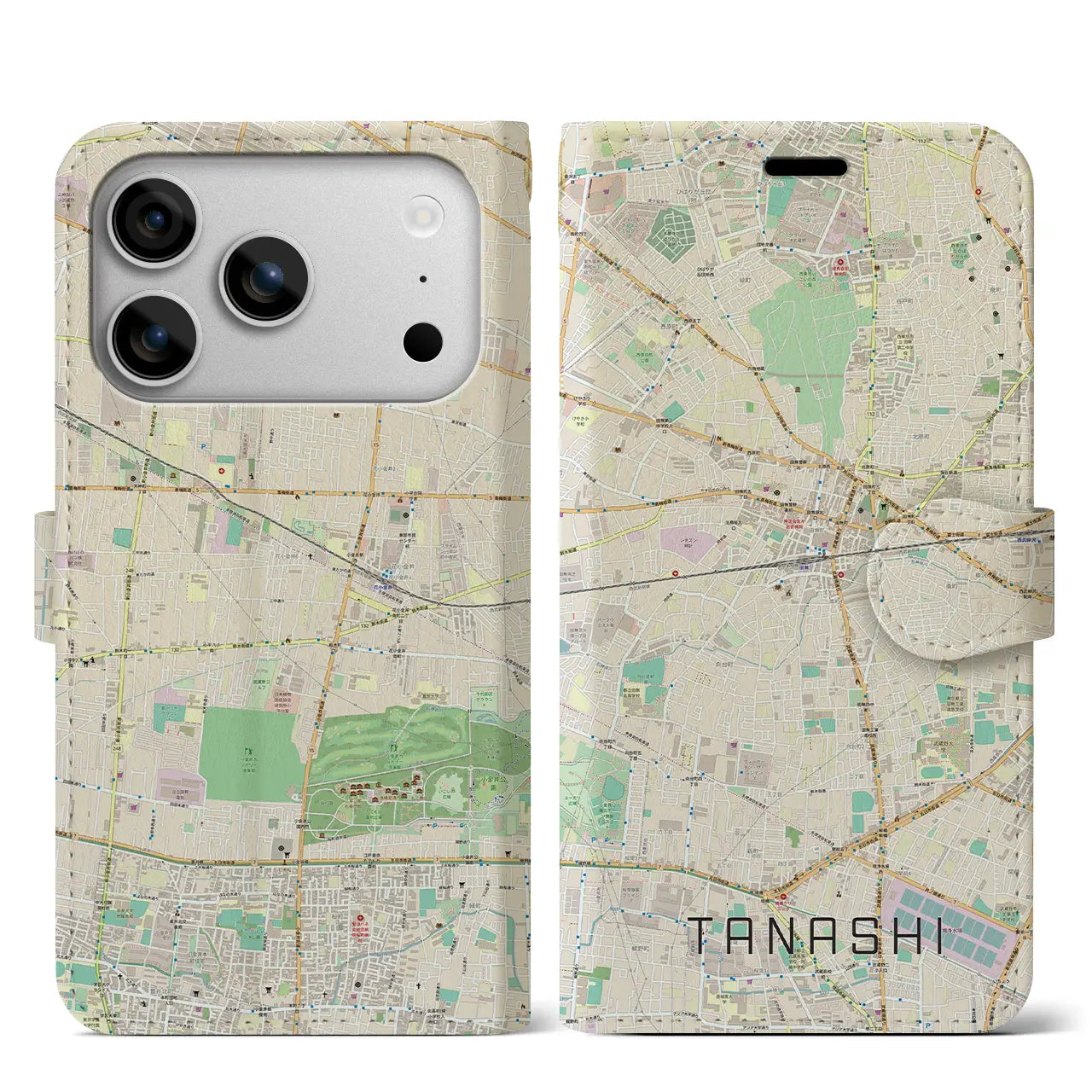 【田無（東京都）】地図柄iPhoneケース（手帳タイプ）