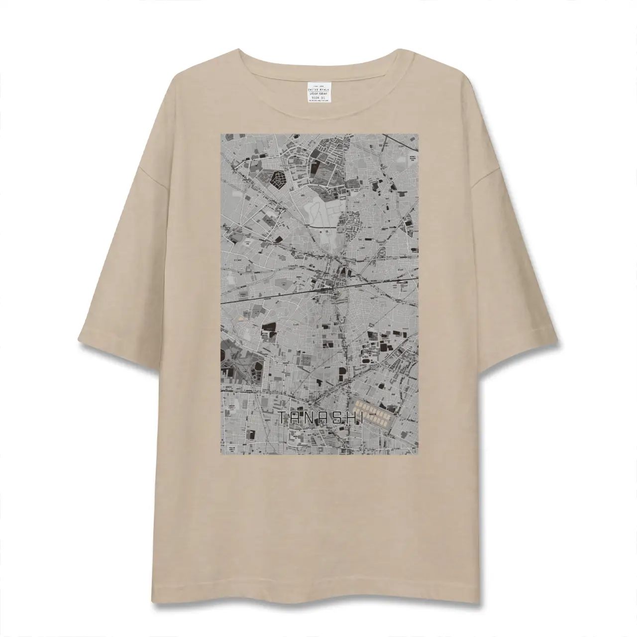 【田無（東京都）】地図柄ビッグシルエットTシャツ