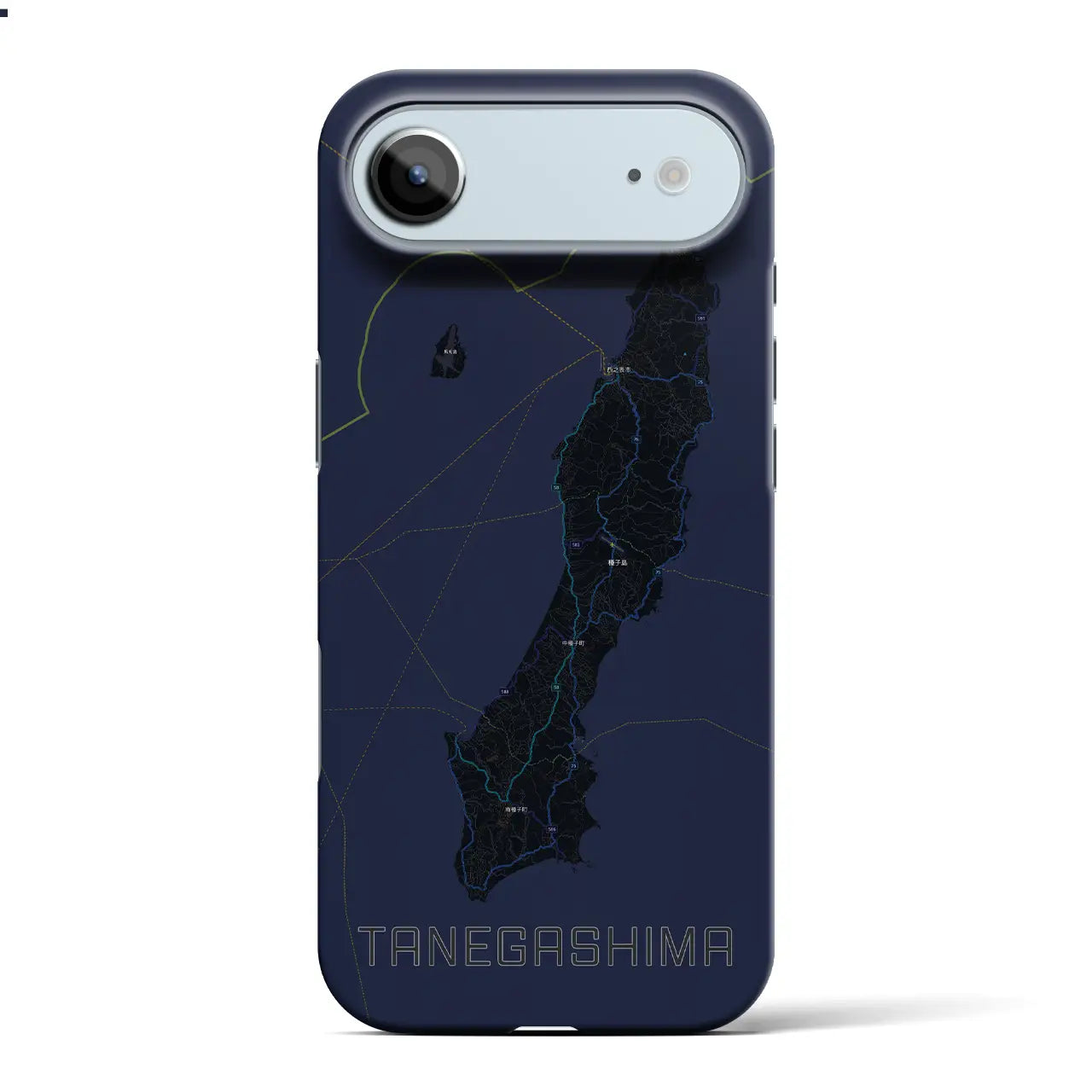 【種子島（鹿児島県）】地図柄iPhoneケース（バックカバータイプ）