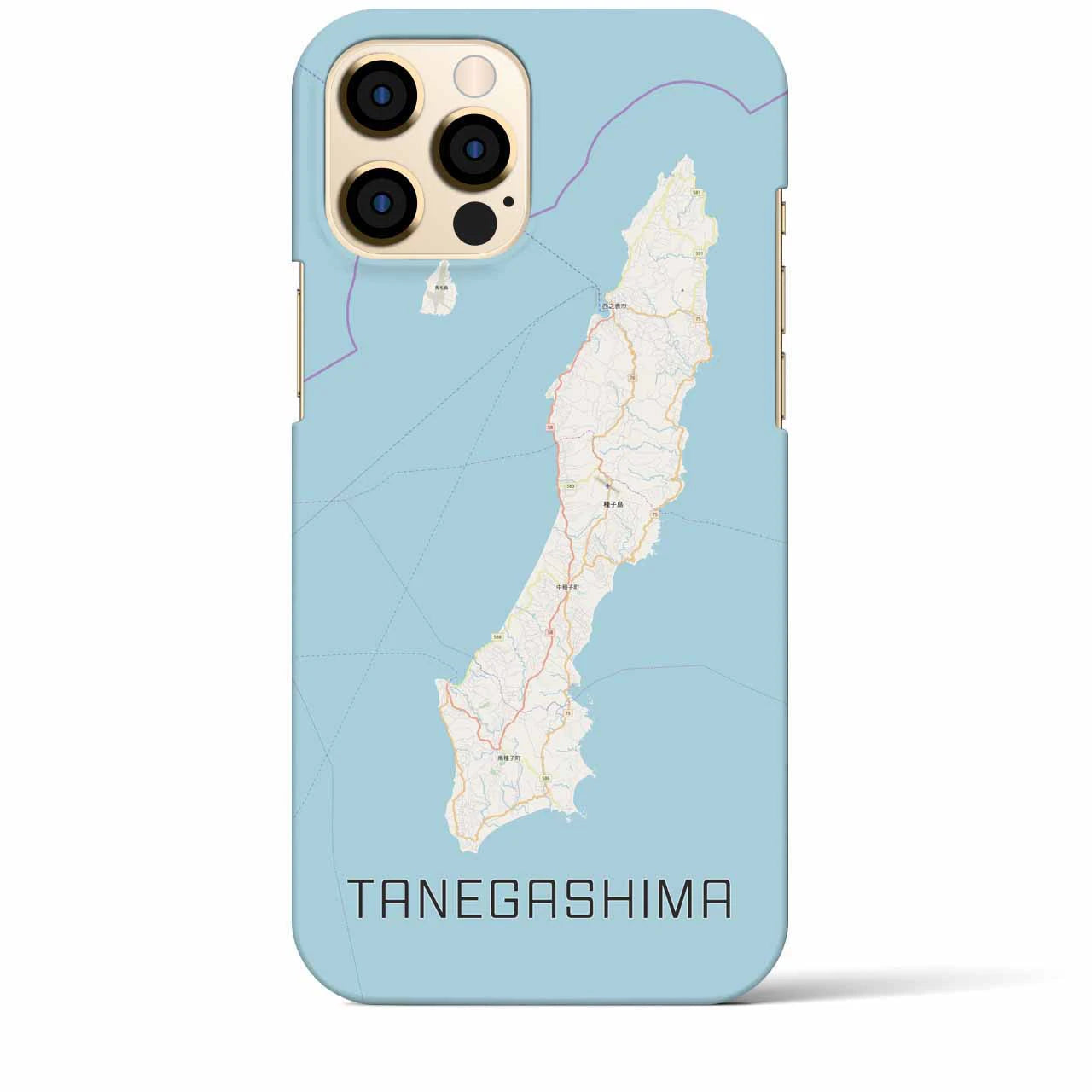 【種子島（鹿児島県）】地図柄iPhoneケース（バックカバータイプ）