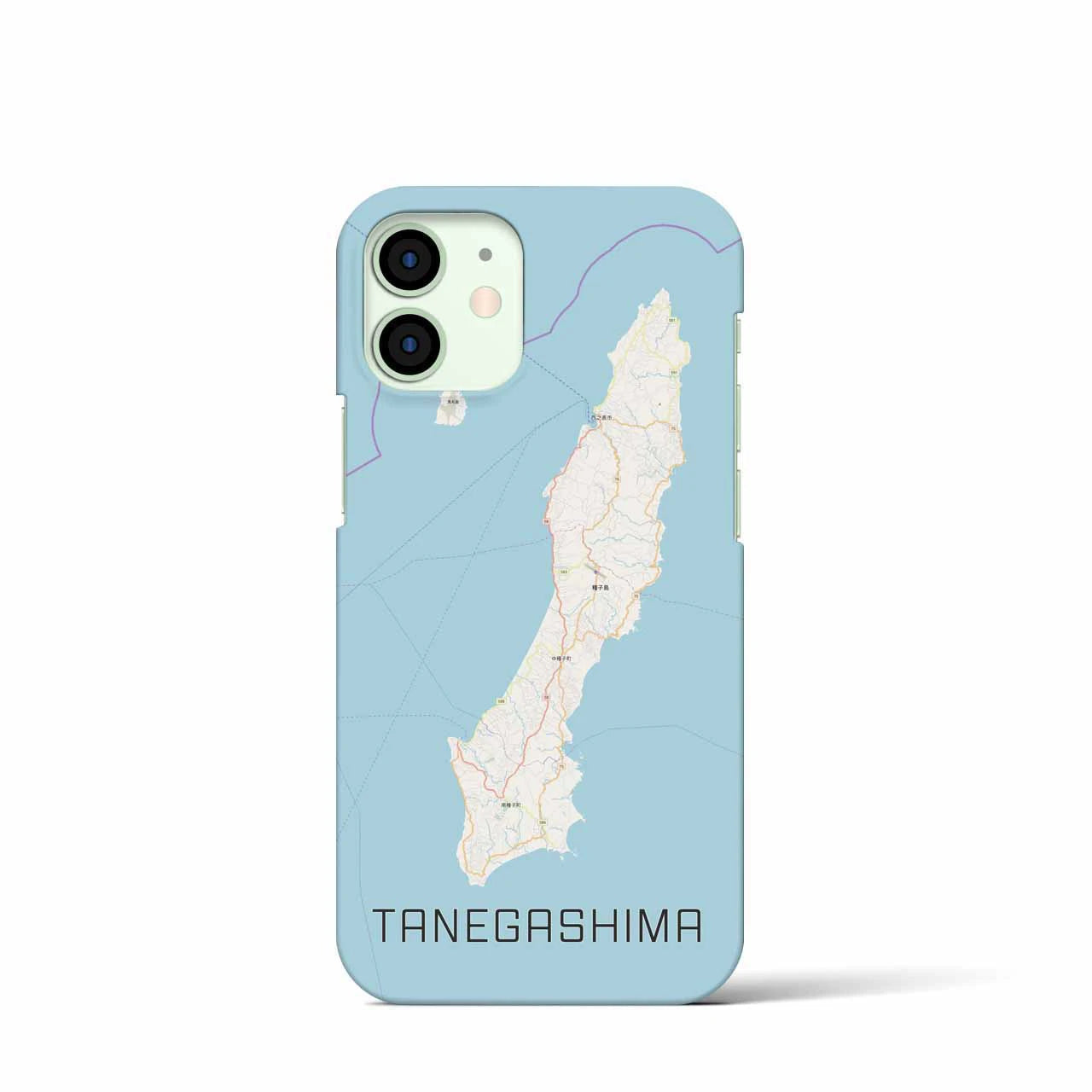 【種子島（鹿児島県）】地図柄iPhoneケース（バックカバータイプ）