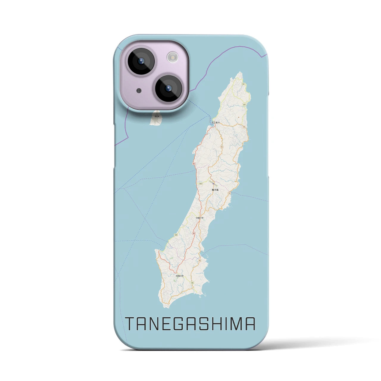 【種子島（鹿児島県）】地図柄iPhoneケース（バックカバータイプ）