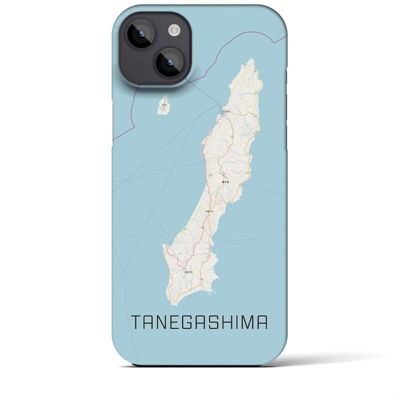 【種子島（鹿児島県）】地図柄iPhoneケース（バックカバータイプ）