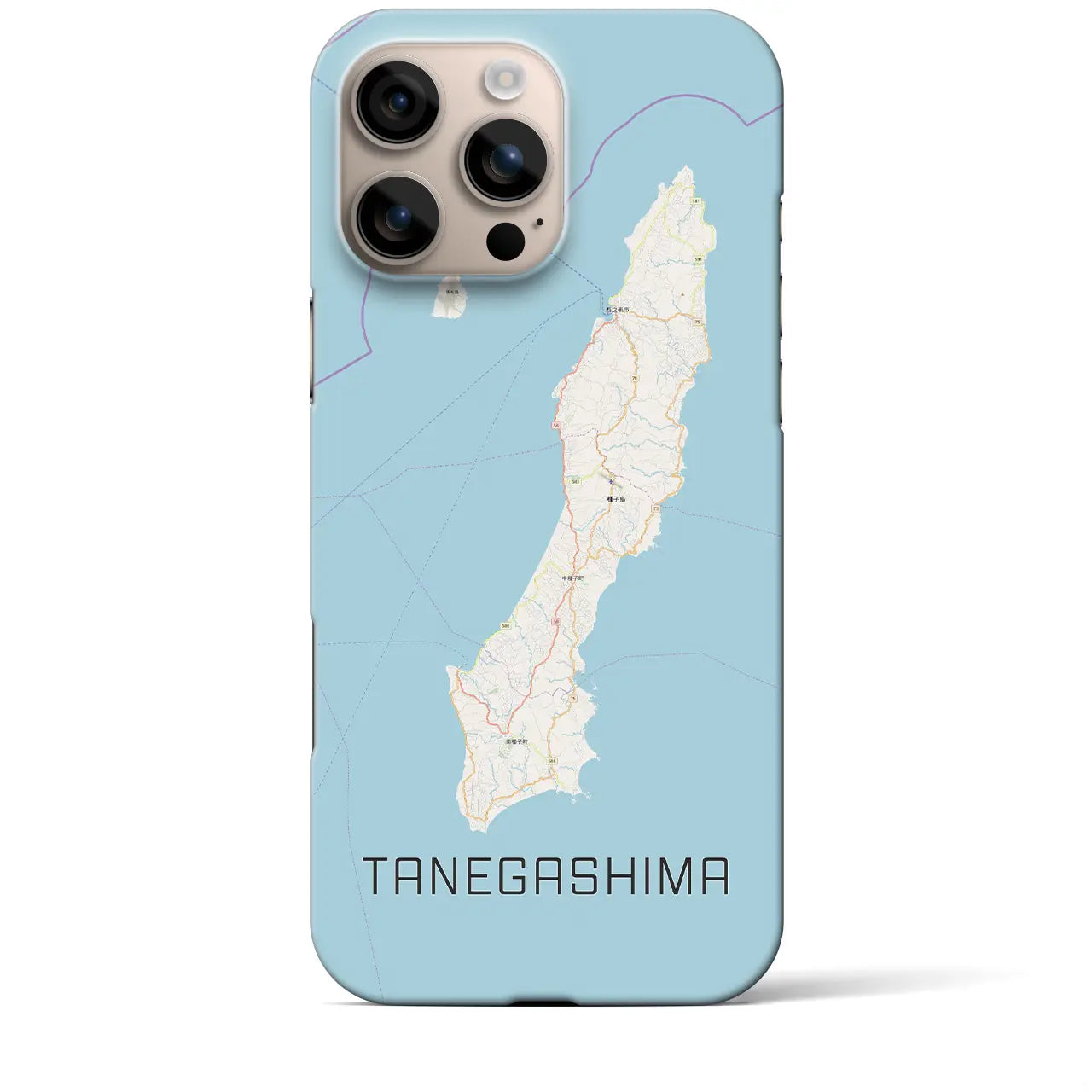 【種子島（鹿児島県）】地図柄iPhoneケース（バックカバータイプ）