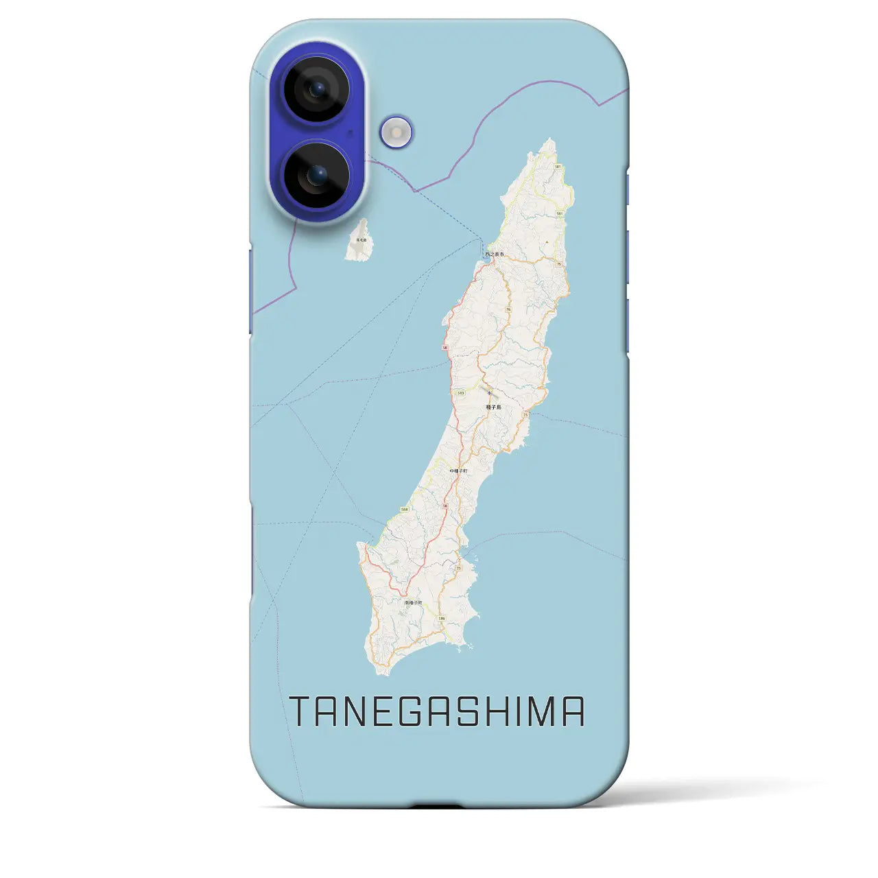 【種子島（鹿児島県）】地図柄iPhoneケース（バックカバータイプ）