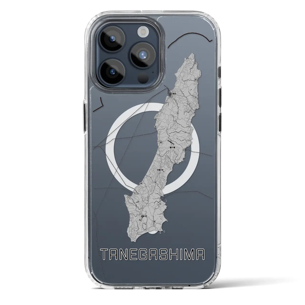 【種子島（鹿児島県）】地図柄iPhoneケース（MagSafeタイプ）