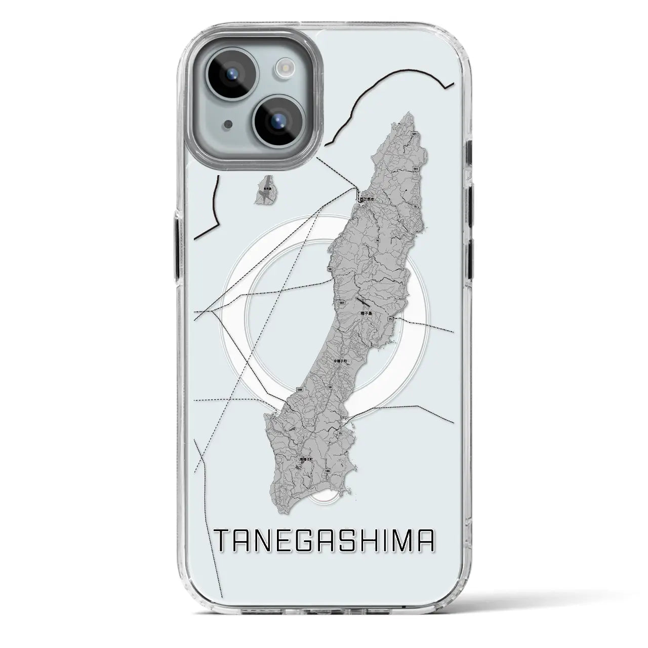 【種子島（鹿児島県）】地図柄iPhoneケース（MagSafeタイプ）