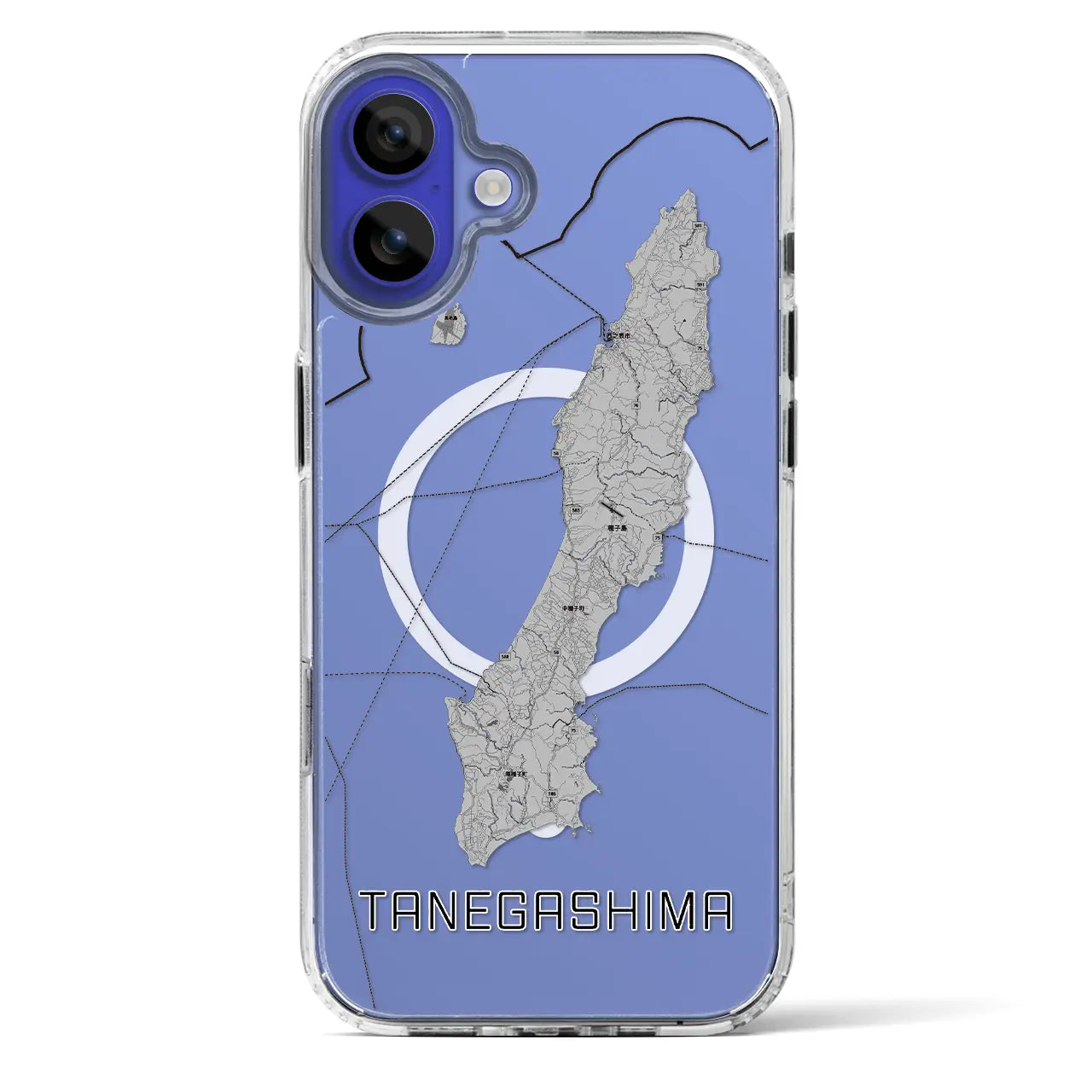 【種子島（鹿児島県）】地図柄iPhoneケース（MagSafeタイプ）
