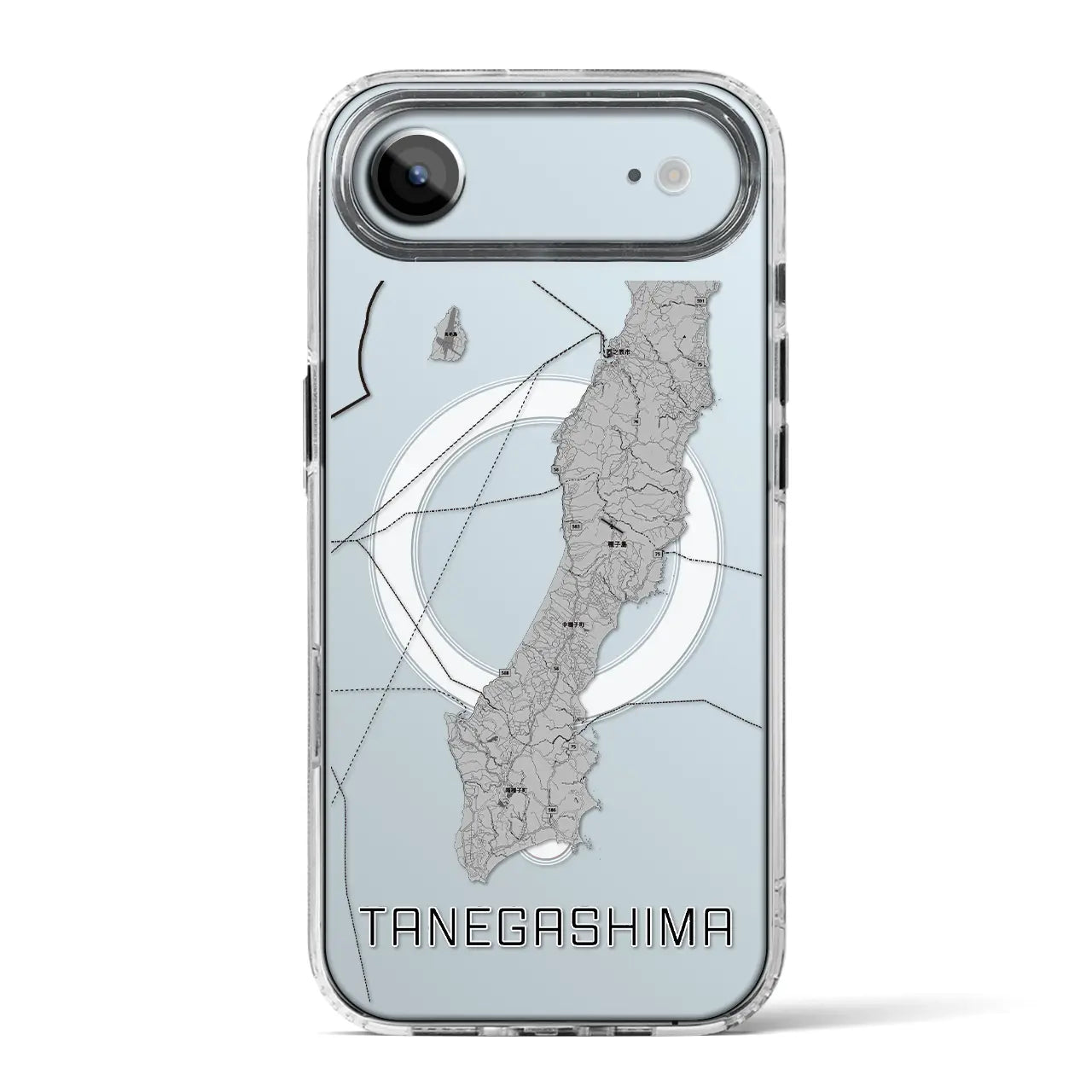 【種子島（鹿児島県）】地図柄iPhoneケース（MagSafeタイプ）
