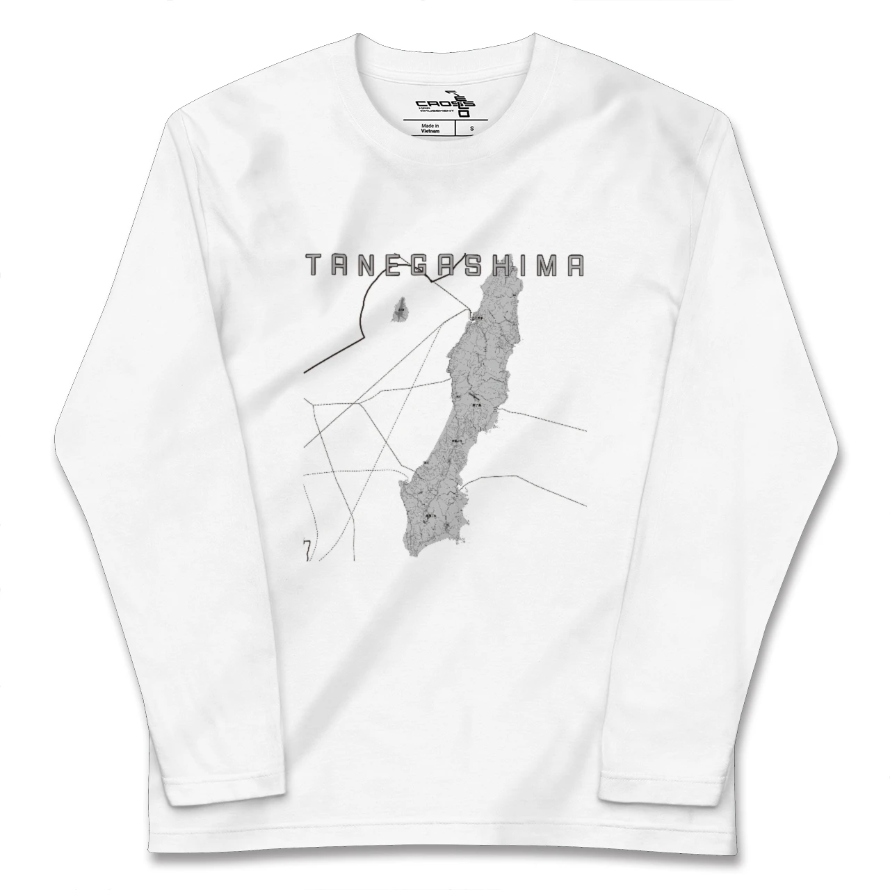 【種子島（鹿児島県）】地図柄ロングスリーブTシャツ