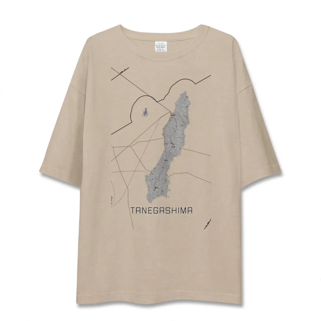 【種子島（鹿児島県）】地図柄ビッグシルエットTシャツ