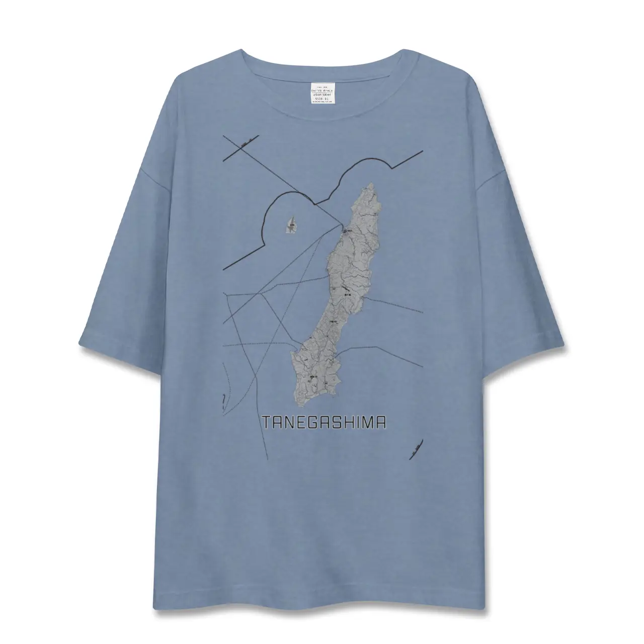 【種子島（鹿児島県）】地図柄ビッグシルエットTシャツ