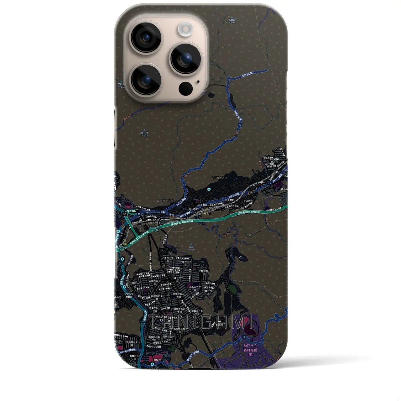 【谷上（兵庫県）】地図柄iPhoneケース（バックカバータイプ）