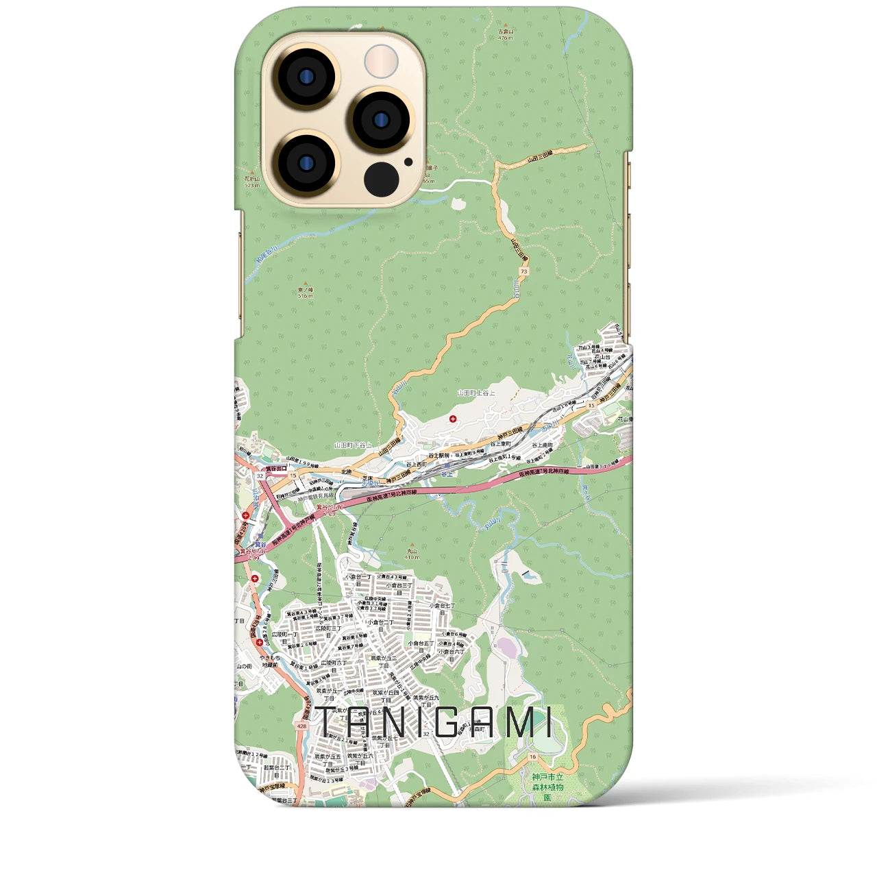 【谷上（兵庫県）】地図柄iPhoneケース（バックカバータイプ）