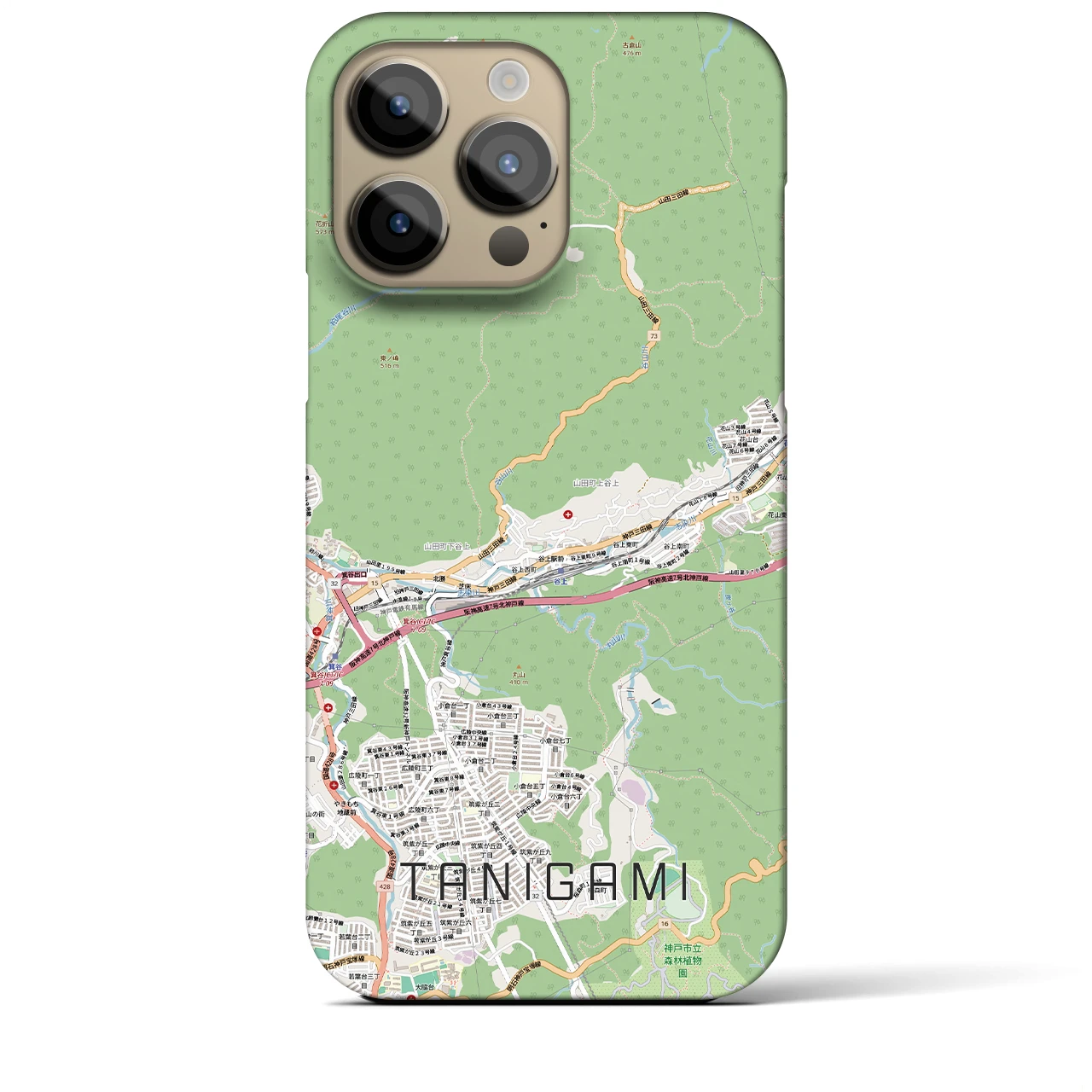 【谷上（兵庫県）】地図柄iPhoneケース（バックカバータイプ）