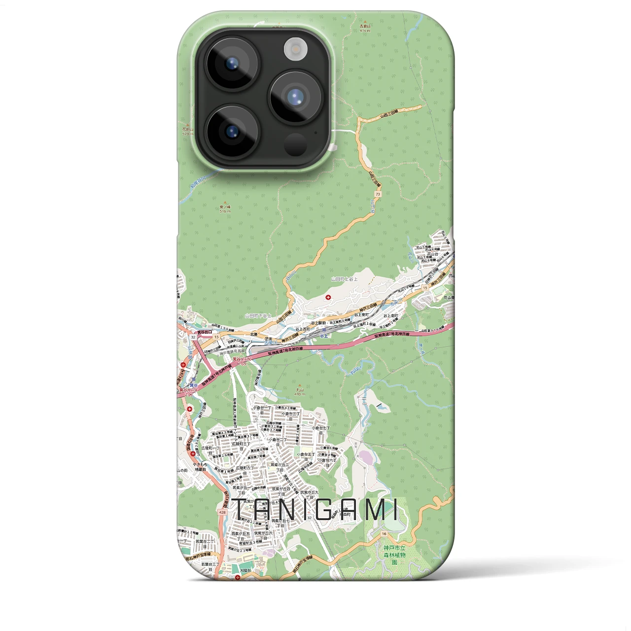 【谷上（兵庫県）】地図柄iPhoneケース（バックカバータイプ）