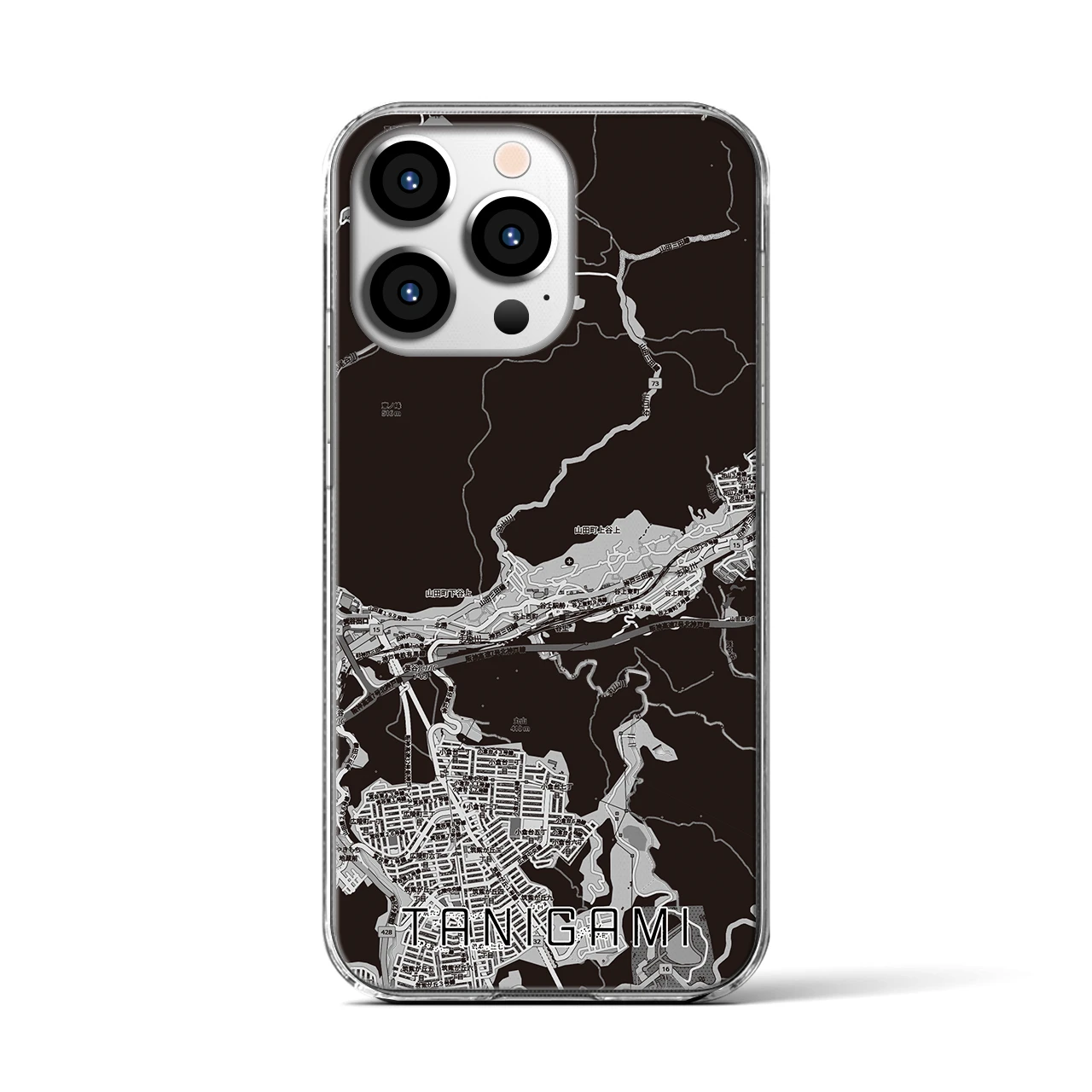 【谷上（兵庫県）】地図柄iPhoneケース（クリアタイプ）