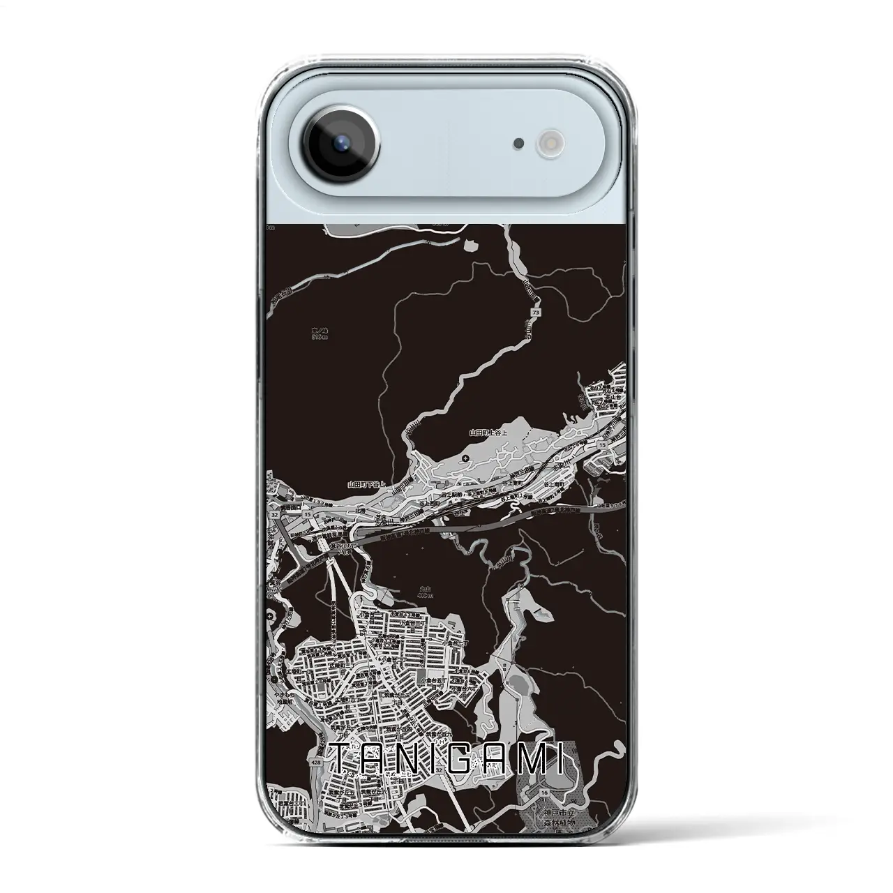 【谷上（兵庫県）】地図柄iPhoneケース（クリアタイプ）