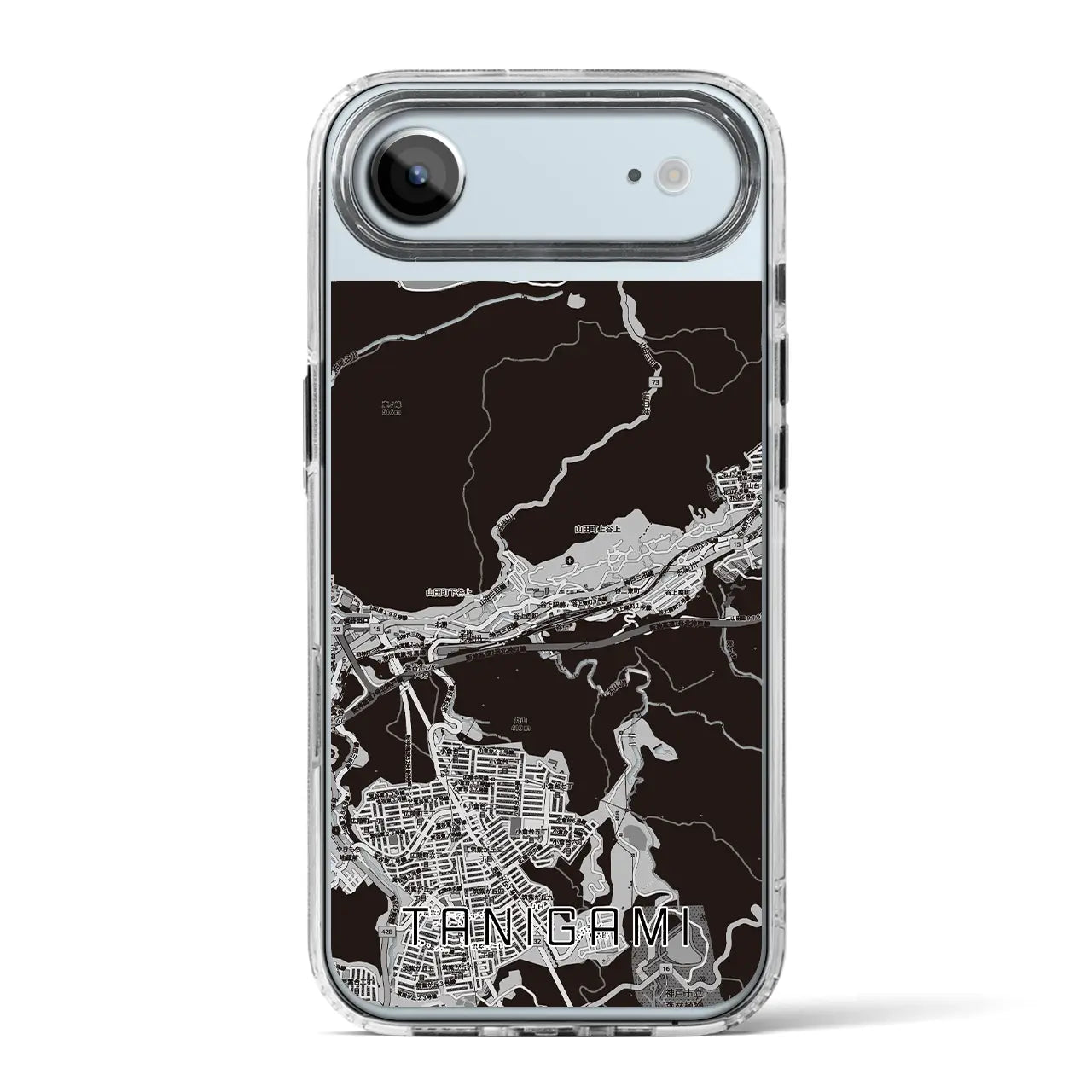【谷上（兵庫県）】地図柄iPhoneケース（MagSafeタイプ）モノトーン・iPhone 17 Pro Max 用