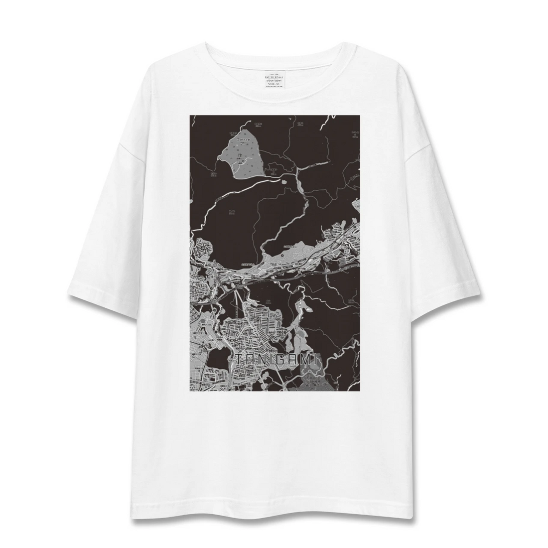 【谷上（兵庫県）】地図柄ビッグシルエットTシャツ
