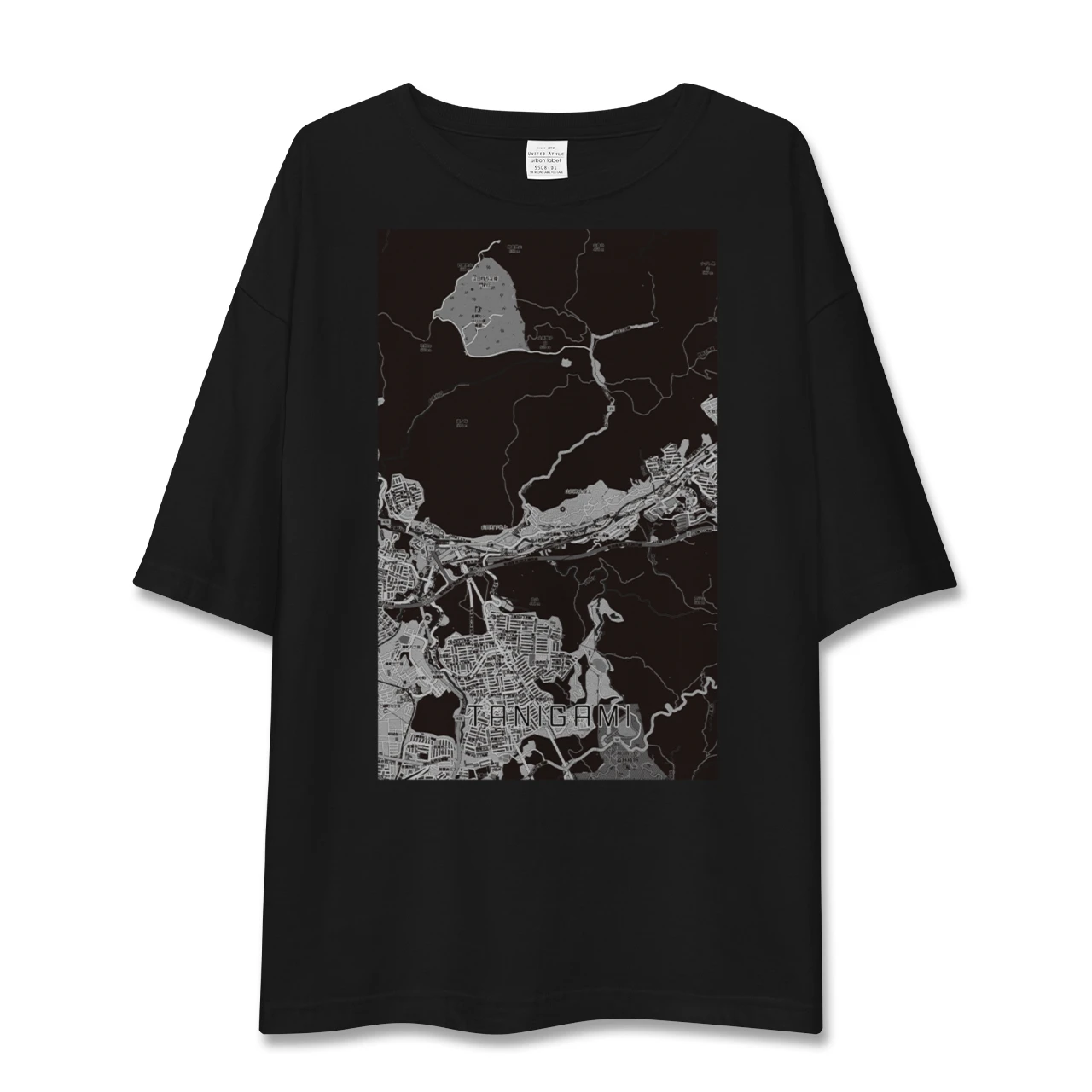 【谷上（兵庫県）】地図柄ビッグシルエットTシャツ