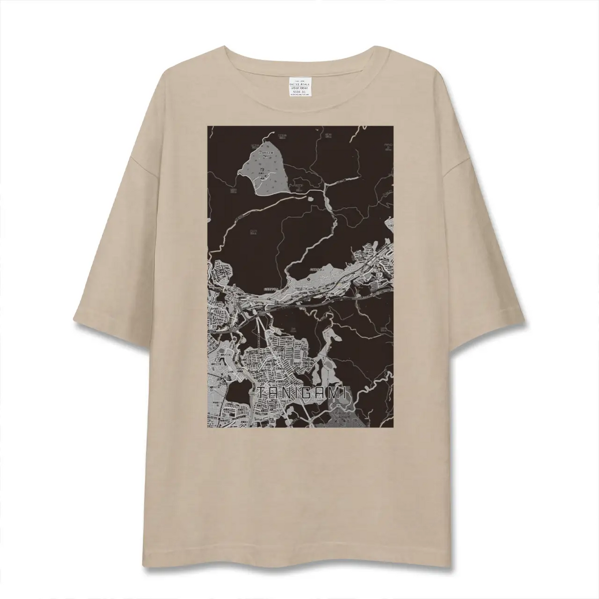 【谷上（兵庫県）】地図柄ビッグシルエットTシャツ