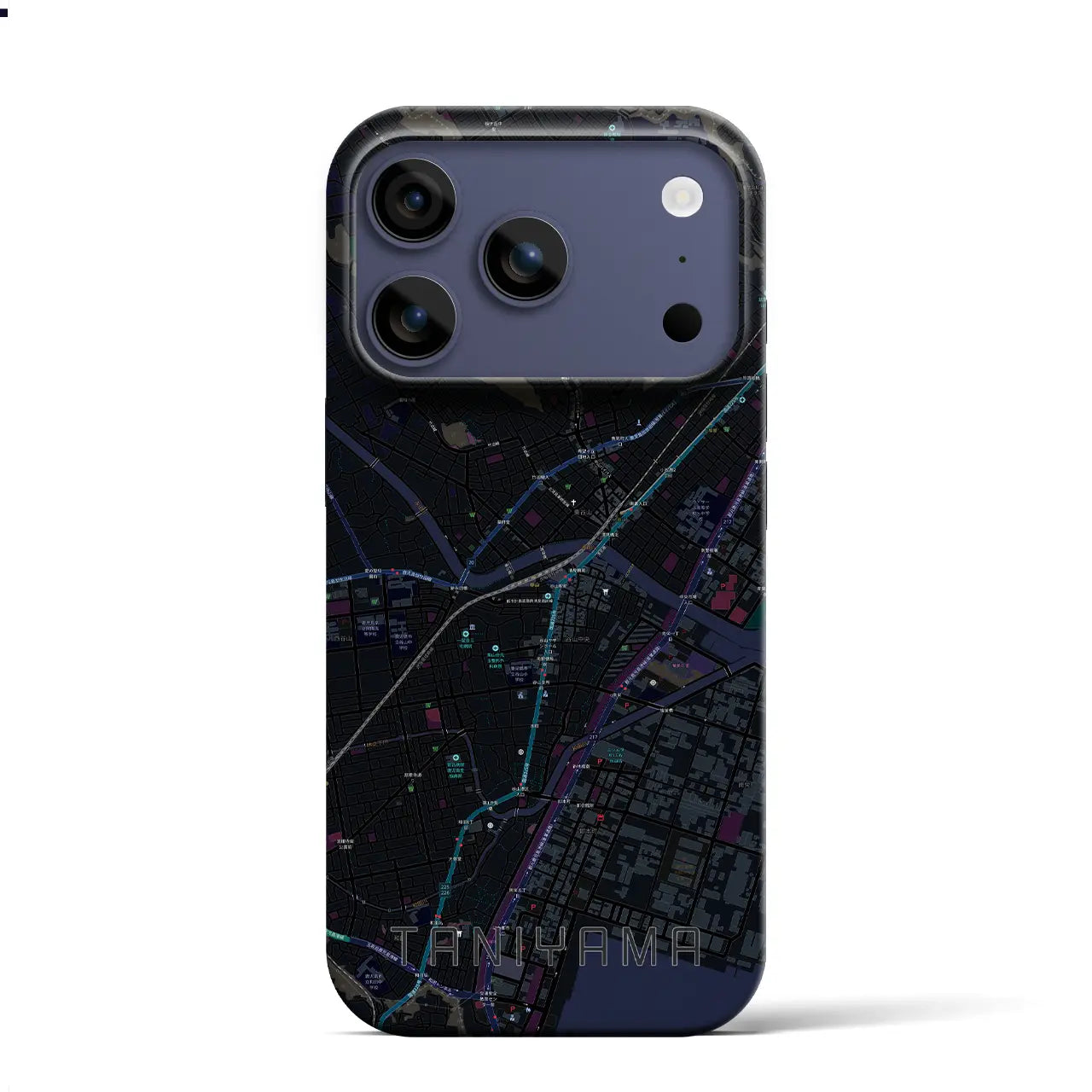 【谷山（鹿児島県）】地図柄iPhoneケース（バックカバータイプ）